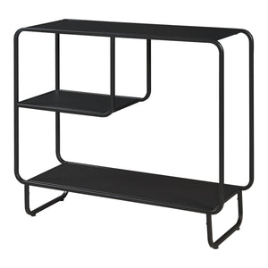 Table console Færder acier noir mat [en.casa]