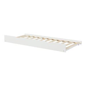 Lit d'appoint sur roulettes Ydre bois de pin 197 x 94 x 22 cm blanc [en.casa]