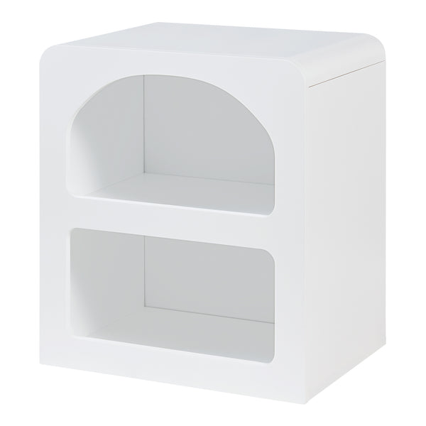 Table d'appoint Vågå 45 x 40 x 30 cm blanc [en.casa]