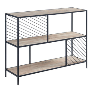 Konsolentisch Övertorneå 100x30x75 cm Schwarz/Eiche [en.casa]