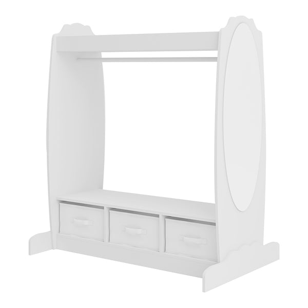 Penderie pour enfants Moskenes 107 x 95 x 61 cm blanc [en.casa]