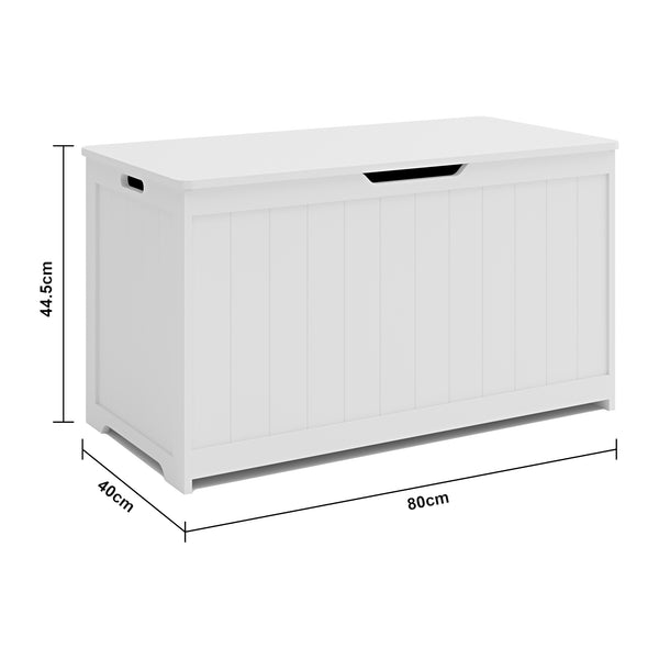 Coffre à jouets Podek 80 x 40 x 45 cm blanc [en.casa]