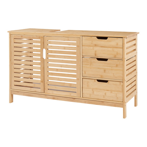 Meuble sous-vasque Boksereys bambou 60 x 100 x 35 cm naturel [en.casa]