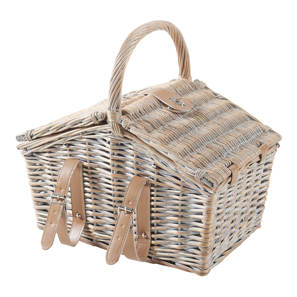 Panier de pique-nique pour 2 personnes Bucchianico naturel rouge casa.pro