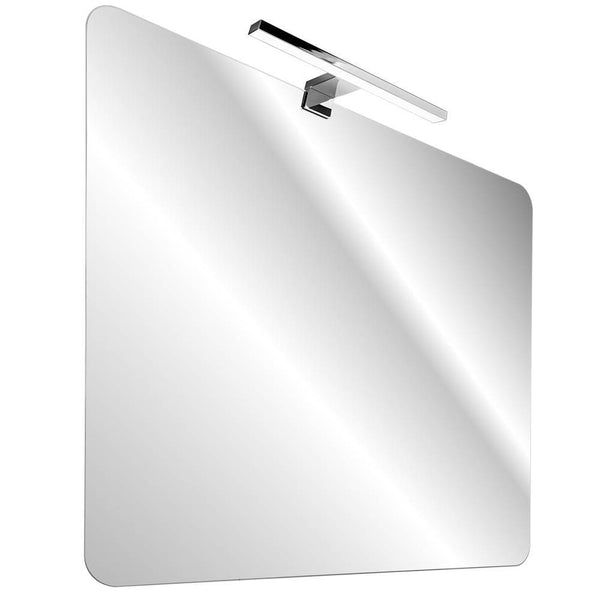Set Newport Mobile Pensile Sottolavabo a 3 Ante con Specchio LED e Lavabo Ovale - Effetto Rovere [en.casa]