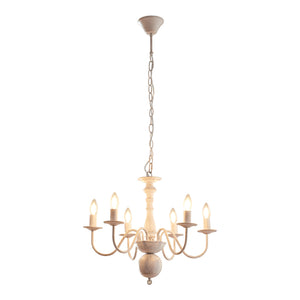 Kronleuchter Berkeley Metall Vintage-Weiß [lux.pro]