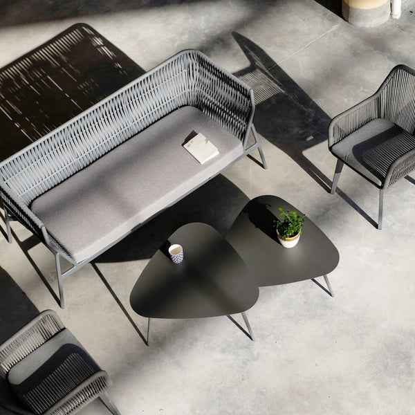 Lot de 2 tables basses Aymavilles gigognes gris anthracite casa.pro