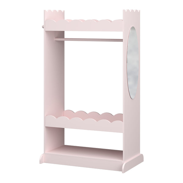 Guardaroba Vestnes per Cameretta con Specchio - Rosa [en.casa]