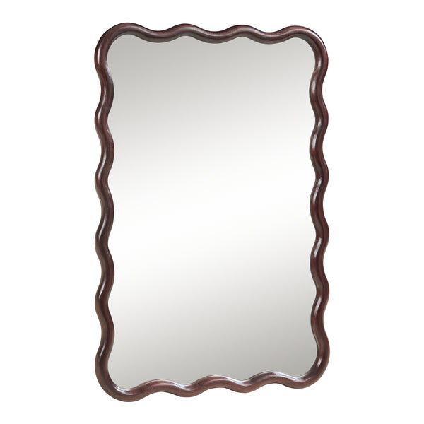 Wandspiegel Porloskid 90x60 cm Dunkelbraun [en.casa]