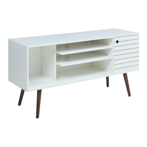 Meuble TV Vare 130 x 40 x 66 cm blanc [en.casa] 
