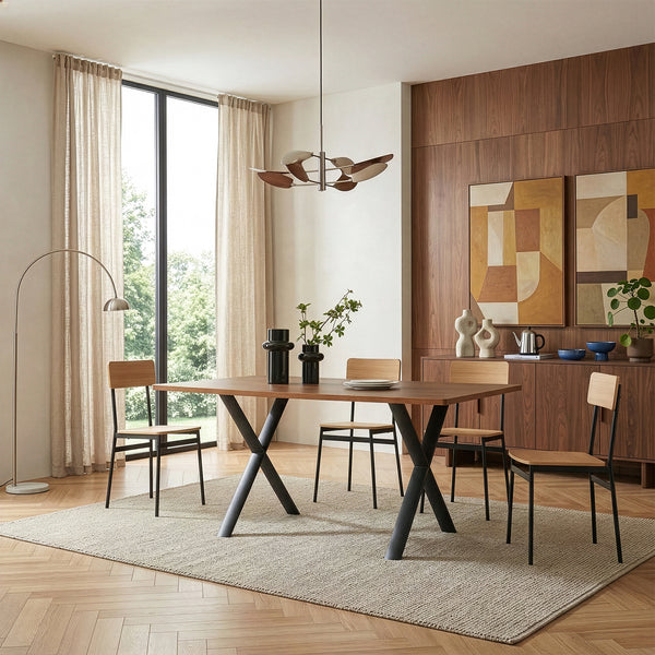 Set di 2 Gambe Klixjö con Profili Ovali a X per Mobili 'Fai da Te' 72 x 70 x 10 cm - Acciaio Nero [en.casa]