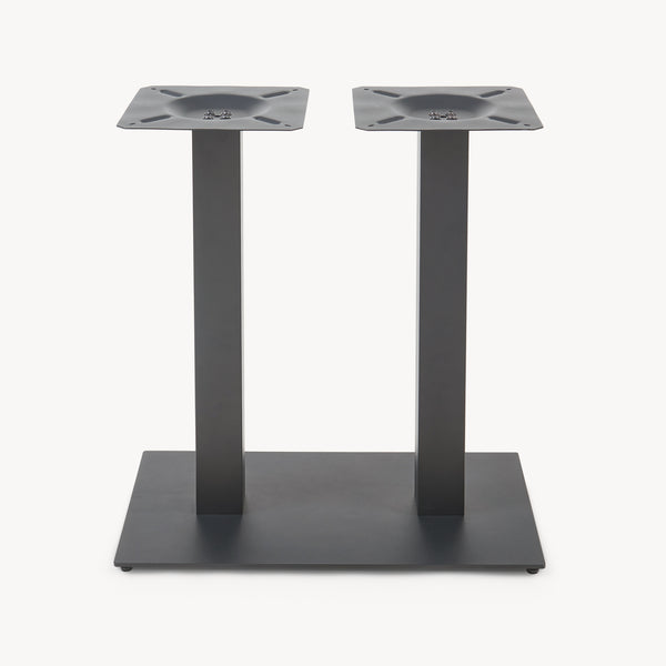 Piétement de table Vadejord acier laqué 70 x 40 x 73 cm noir [en.casa]