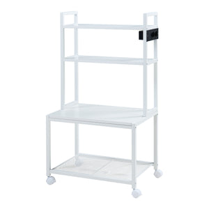 Support d'imprimante Svanaldsvipp à roulettes 100 x 55 x 38 cm blanc [en.casa] 
