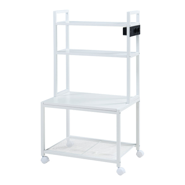 Support d'imprimante Svanaldsvipp à roulettes 100 x 55 x 38 cm blanc [en.casa] 