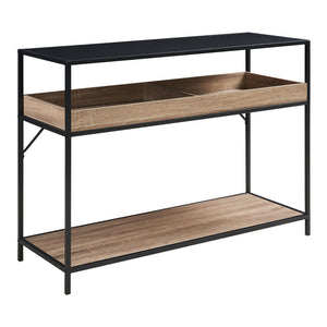 Table console Belana 110 x 40 x 80 cm noir effet chêne [en.casa]