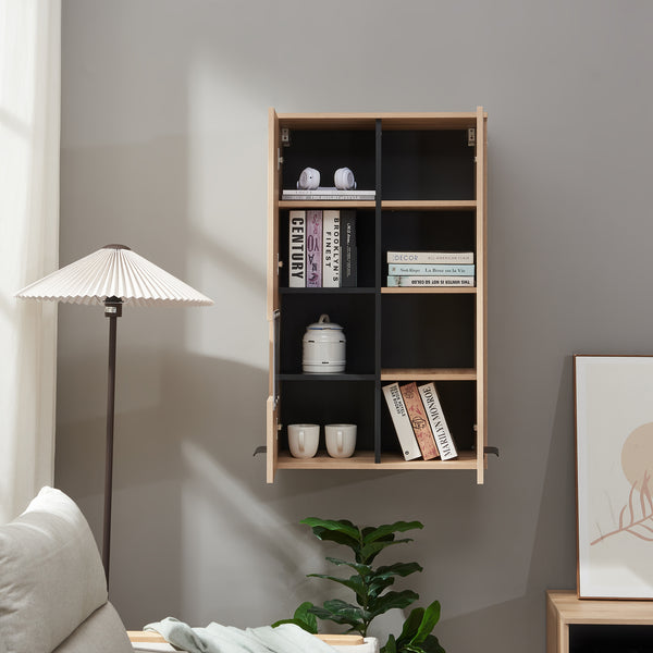 Armoire murale Noppen 98 x 60 x 35 cm effet chêne [en.casa]