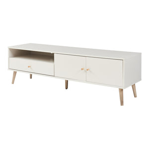 Meuble TV Hallevil 150 x 39 x 45 cm gris clair [en.casa]