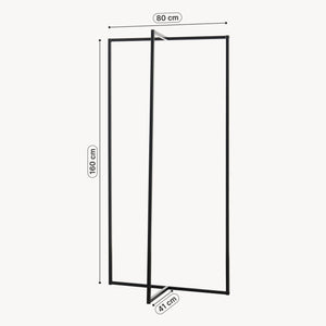 Porte-manteau Norjad 160x80x41 cm Métal Noir [en.casa]