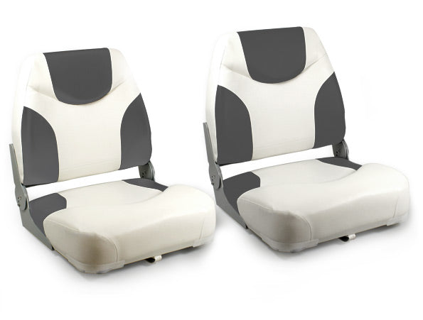 [pro.tec] 2x Sedile barca 'Exclusive - Line' (colore eleggibile) - di similpelle impermeabile / sedile timone / impermeabile / imbottito / sedile pescatore / persistente ad UV