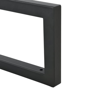 Set di 2 Supporti per Mobili Fai da Te Montaggio a Parete - (LaxA) Varie Misure - 2 Staffe in Acciaio per Mensole/Piani di Appoggio - Supporto Fino a 50 kg - Nero opaco