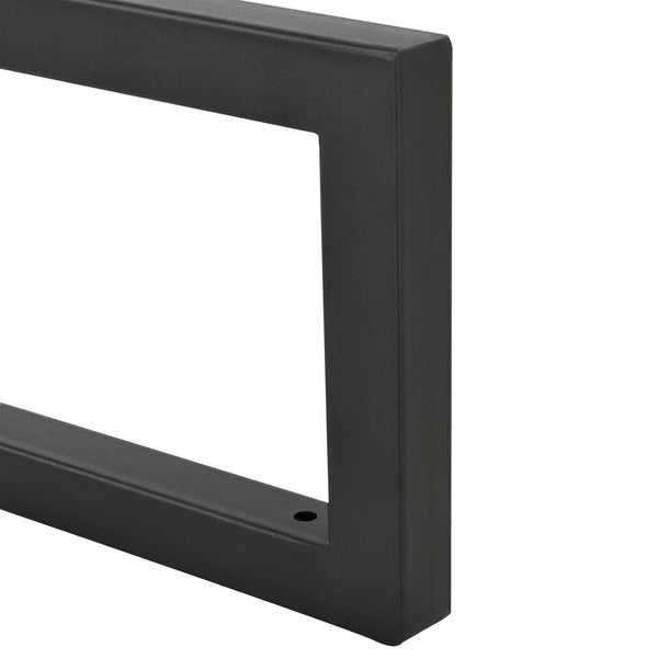 Set di 2 Supporti per Mobili Fai da Te Montaggio a Parete - (LaxA) Varie Misure - 2 Staffe in Acciaio per Mensole/Piani di Appoggio - Supporto Fino a 50 kg - Nero opaco