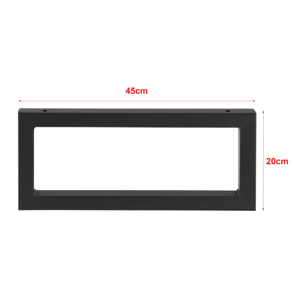 Set di 2 Supporti per Mobili Fai da Te Montaggio a Parete - (LaxA) Varie Misure - 2 Staffe in Acciaio per Mensole/Piani di Appoggio - Supporto Fino a 50 kg - Nero opaco
