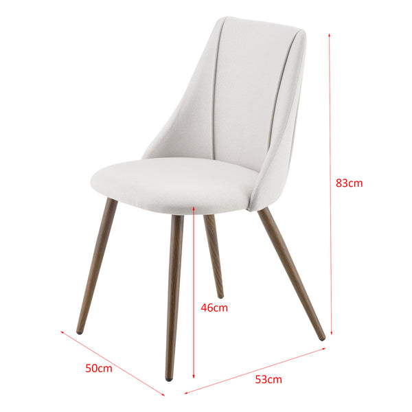 Lot de 2 Chaises de Salle à Manger Danzig 83 x 50 x 53 cm plusieurs couleurs [en.casa]