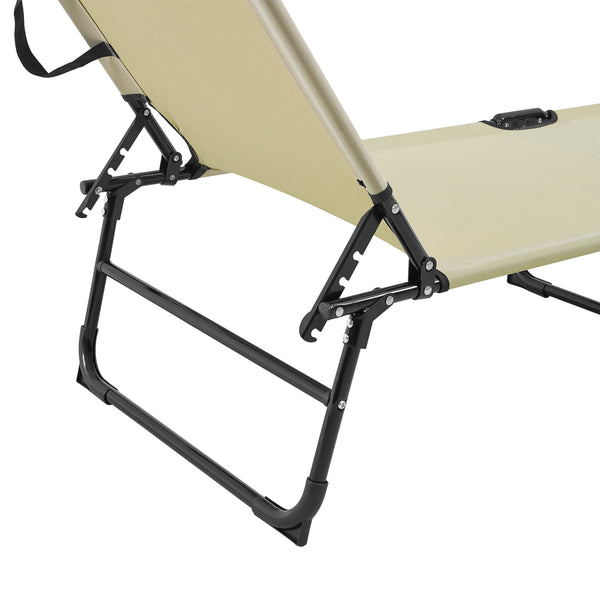 Set di 2 Lettini Prendisole Lomeda con Tettuccio Parasole e Schienale Reclinabile casa.pro