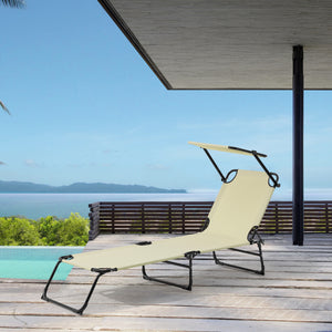 Set di 2 Lettini Prendisole Lomeda con Tettuccio Parasole e Schienale Reclinabile casa.pro