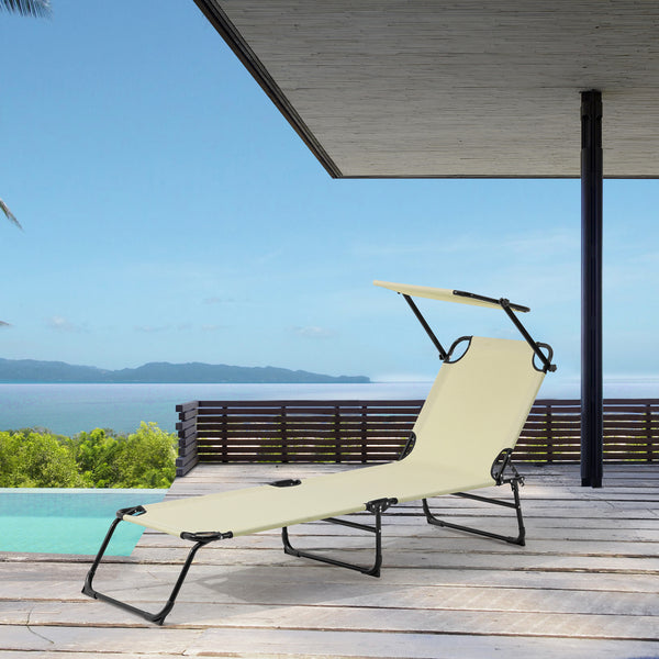 Set di 2 Lettini Prendisole Lomeda con Tettuccio Parasole e Schienale Reclinabile casa.pro