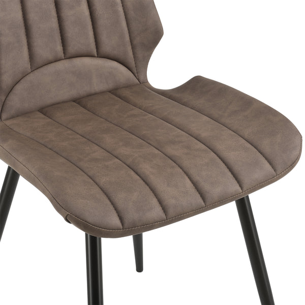 [en.casa] Lot de 2 Chaise de Cuisine Salle à Manger Bureau pour Restaurants Pieds en Métal 77 x 57,5 x 46 cm