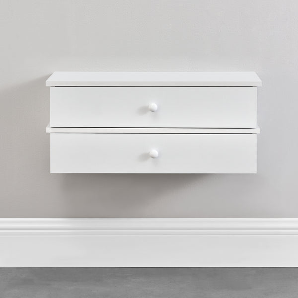 Wandregal Larvik mit Staufach Dunkelgrau en.casa