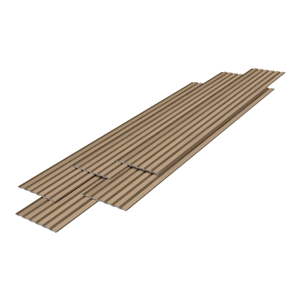 Set Borger di Pannelli Murali 3D - Effetto Rovere Chiaro NEU.HOLZ