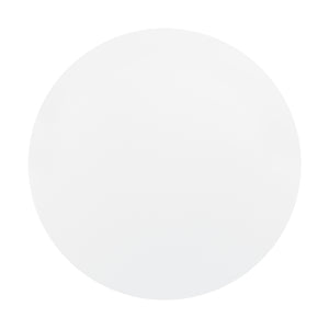 [en.casa] Table à Manger Ronde Table de Salle à Manger MDF-Feuille de Placage Blanc Mat et Laqué 80 x 75cm