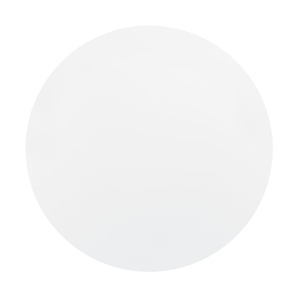 [en.casa] Table à Manger Ronde Table de Salle à Manger MDF-Feuille de Placage Blanc Mat et Laqué 80 x 75cm