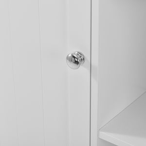 Armoire murale de salle de bain 71 x 60 x 18 cm MDF laqué Blanc [en.casa] 
