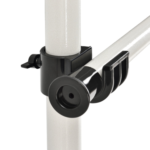 Penderie télescopique Kemi acier laqué 75 -115 cm blanc [en.casa]