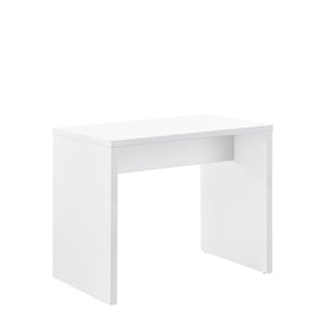 [en.casa] Coiffeuse Table de Maquillage avec Tiroir et Chaise Panneau en Fibre de Bois Blanc 141 x 75 x 39,7 cm