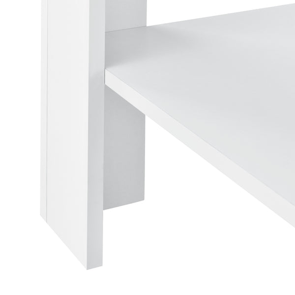 Couchtisch Aachen 60x60x40 cm mit Ablage Weiß en.casa