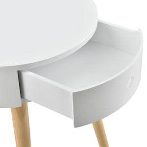 Table de Chevet Aurich Blanc 50 x 38 x 38 cm [en.casa]