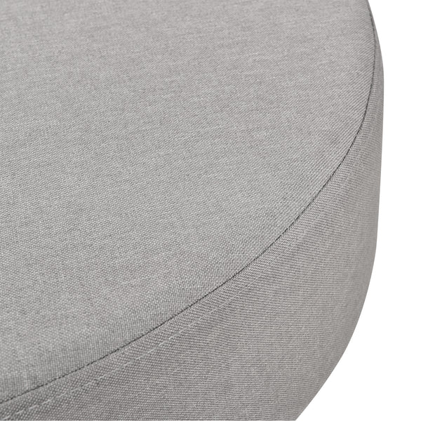 Couchtisch Nelson Ø 60 cm Polster Grau/Schwarz en.casa