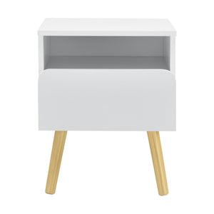 Table de Nuit Dargaville 50 x 40 x 34 cm Blanc [en.casa]