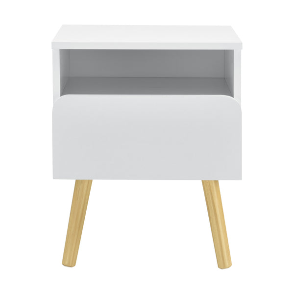 Table de Nuit Dargaville 50 x 40 x 34 cm Blanc [en.casa]