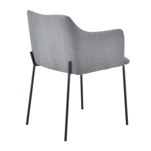 Polstersessel mit Armlene Textil Grau en.casa
