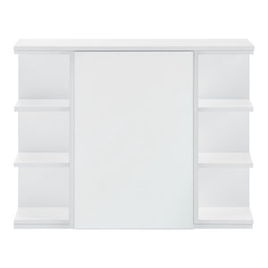 Placard Mural Harstad pour Salle de Bain Porte avec Miroir 64 x 80 x 20 cm Blanc [en.casa]