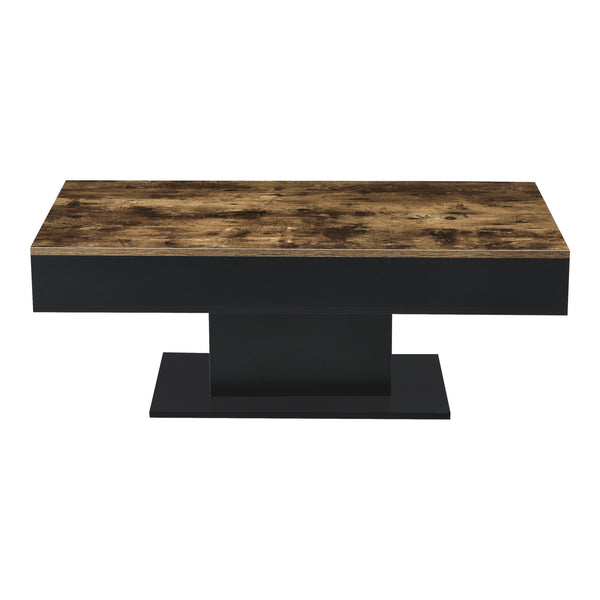 Couchtisch Lünen Holzoptik/Schwarz [en.casa]