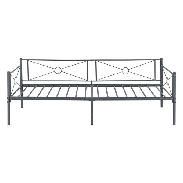 Divano a 2-3 Posti di Seduta Letto Singolo in Acciaio con Materasso a Schiuma Fredda 90 x 200 cm Sofa Decorativa in Metallo - Vari Colori