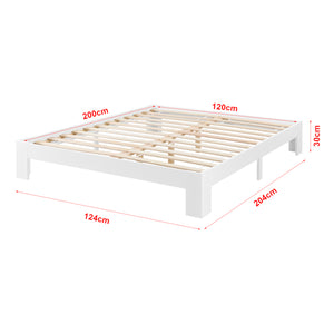 Letto in Legno di Pino con Materasso a Schiuma Fredda 90/100/120/140/160/180 x 200 cm Letto Singolo/Francese/Matrimoniale in Design Minimal - Vari Colori