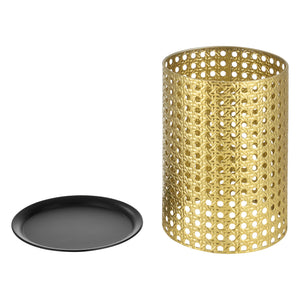 Lot de 2 Tables Basses Theux Rondes Différentes Tailles Noir Doré [en.casa]