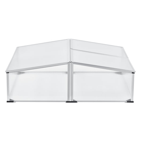 Châssis de Jardin Mossel Double Relevable Polycarbonate 100x120x40 cm [en.casa]